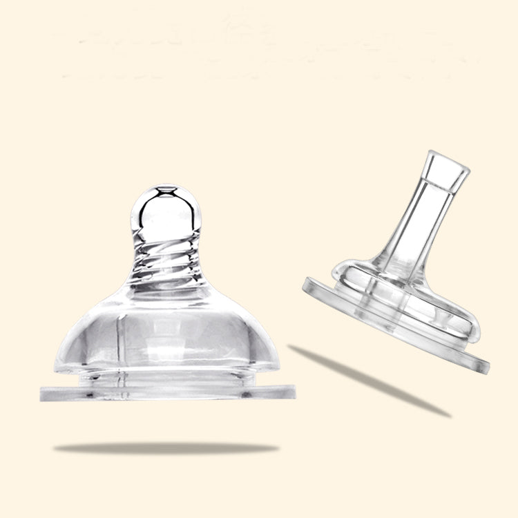 BPA Free Baby Feeding Glass Nipples( 3-6 Months)- 2Pack