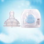 BPA Free Baby Feeding Glass Nipples( 3-6 Months)- 2Pack
