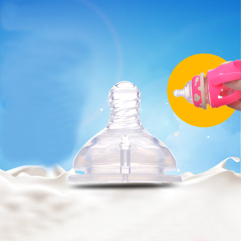 BPA Free Baby Feeding Glass Nipples( 3-6 Months)- 2Pack