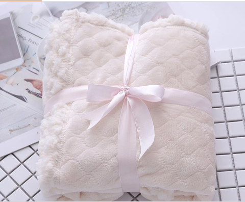 Comfortable Warm Soft Solid Coral Fleece Throw/Blanket for Toddlers
