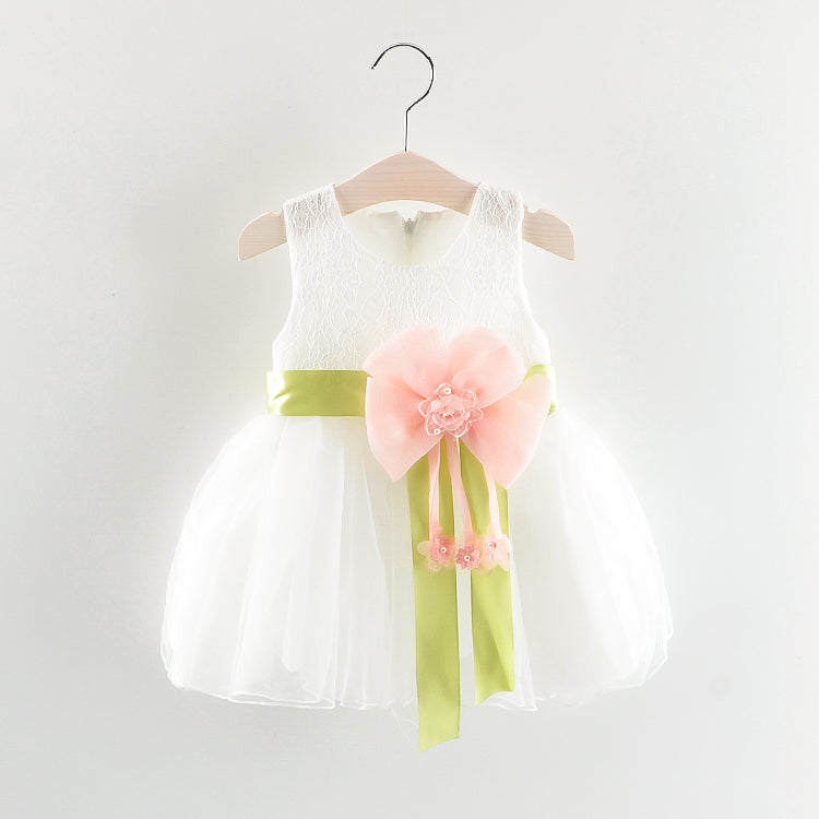 Infant & Toddler Girls White Floral Party Dress
