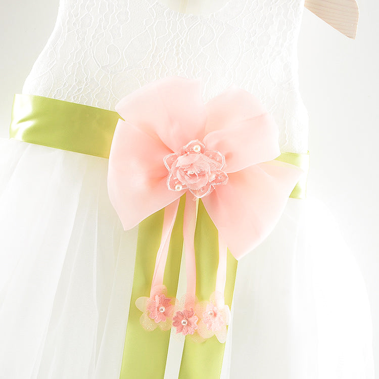 Infant & Toddler Girls White Floral Party Dress