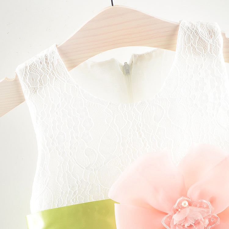 Infant & Toddler Girls White Floral Party Dress