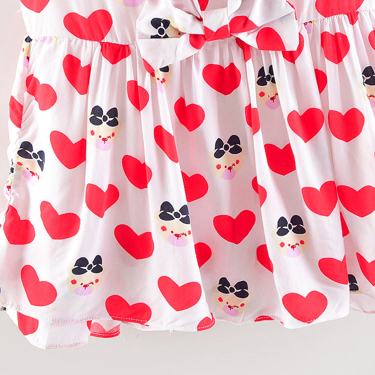 Infant & Toddler Girls Holiday Summer Cute Love Bow Dress