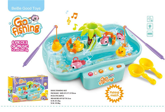 Develop Social Skills With Electric Musical Splash Fishing Water Fun Toy for 2+ Years