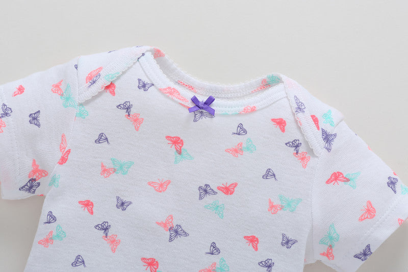 FirstYawn Eco-Friendly 5-pack baby bodysuits - Pink Hue