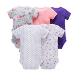 FirstYawn Eco-Friendly 5-pack baby bodysuits - Pink Hue
