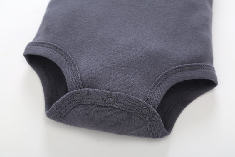 FirstYawn Eco-Friendly 5-pack baby bodysuits - Blue Gray Pattern