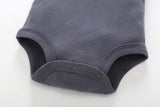 FirstYawn Eco-Friendly 5-pack baby bodysuits - Blue Gray Pattern
