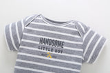 FirstYawn Eco-Friendly 5-pack baby bodysuits - Blue Gray Pattern
