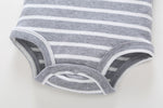 FirstYawn Eco-Friendly 5-pack baby bodysuits - Blue Gray Pattern
