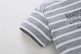 FirstYawn Eco-Friendly 5-pack baby bodysuits - Blue Gray Pattern