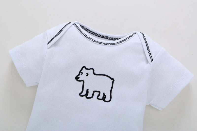 FirstYawn Eco-Friendly 5-pack baby bodysuits - Soft Hues