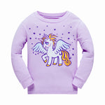 100% Cottons Kids Pajama Set 2 Pack - Pink & Purple