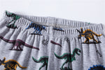 100% Cotton Kids Dinosaur Red Pajama Set