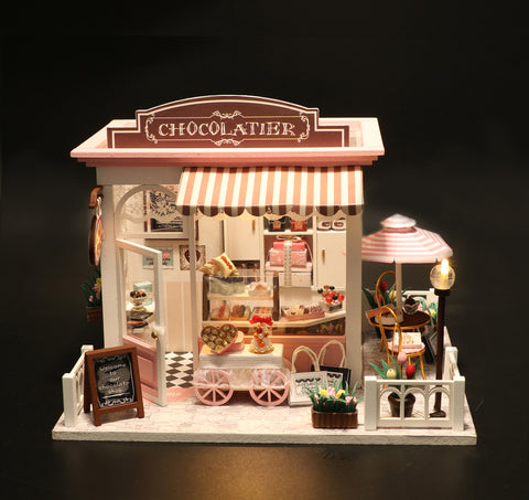 Playful DIY Cake Shop Miniature Dollhouse, Perfect Gift for Birthday Christmas	