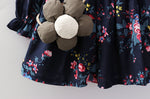 Infant & Toddler Girls Cute Floral Printed Knee Length Dress