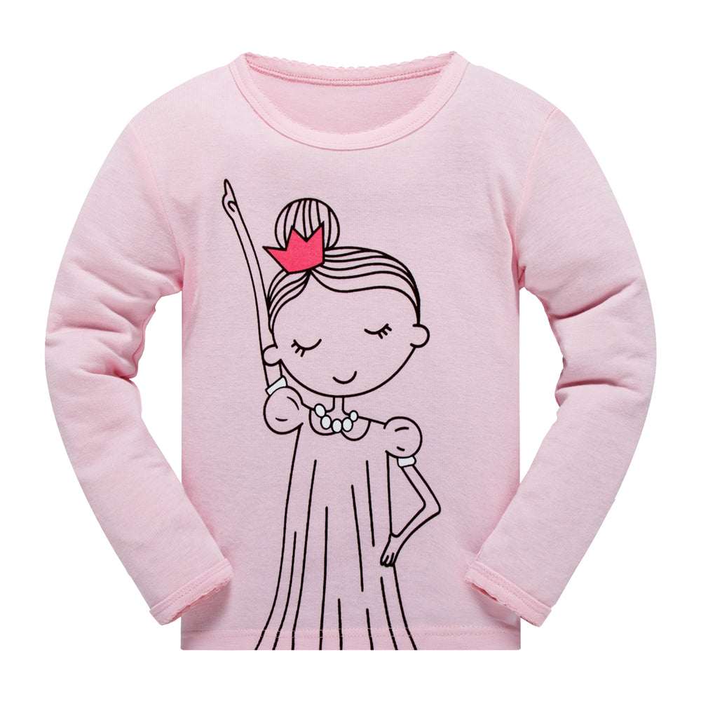100% Cottons Kids Pink Pajama Set