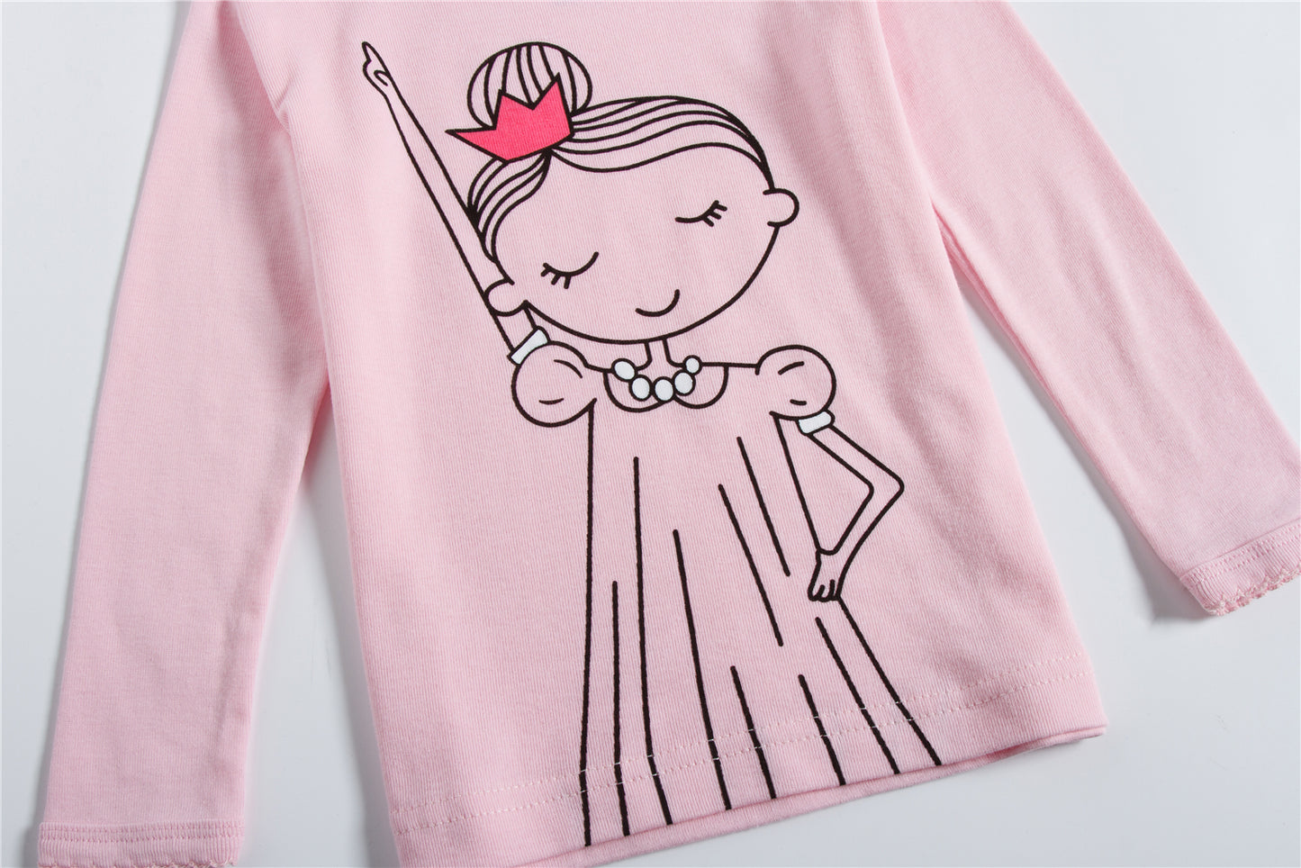 100% Cottons Kids Pink Pajama Set