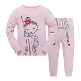 100% Cottons Kids Pajama Set 2 Pack - Pink & White