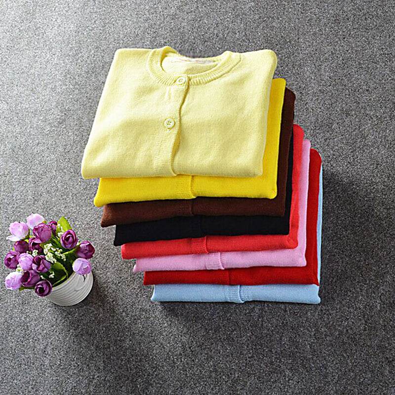 Eco-Friendly, Anti-Wrinkle, Breathable Little Girls Soft Cardigan