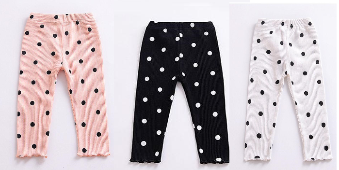 Baby Toddler Girl Dots Leggings Autumn -2 Pack