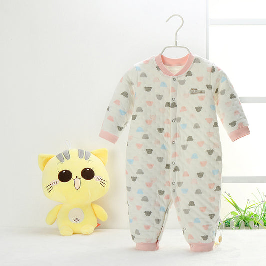 FirstYawn Organic Cotton Baby Long Sleeve Bodysuit Footed