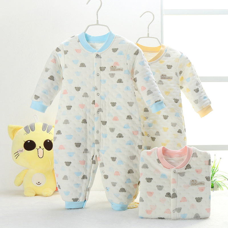 FirstYawn Organic Cotton Baby Long Sleeve Bodysuit Footed