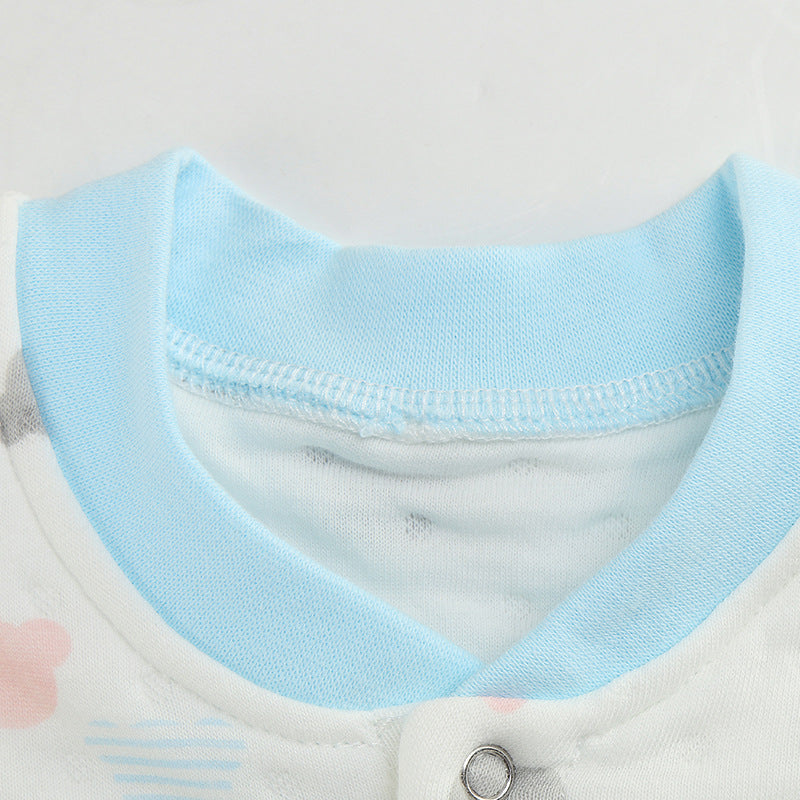 FirstYawn Organic Cotton Baby Long Sleeve Bodysuit Footed