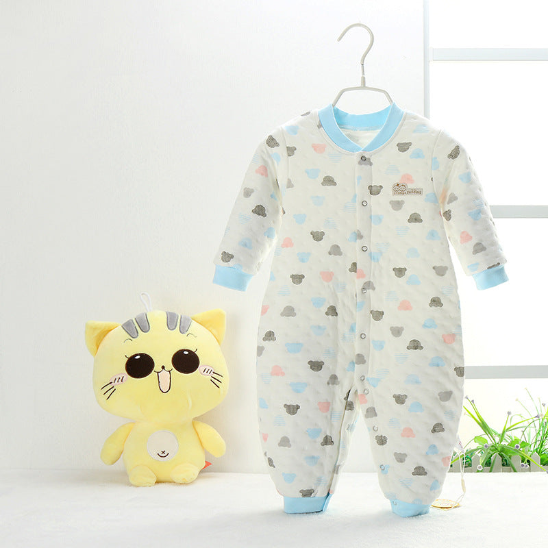 FirstYawn Organic Cotton Baby Long Sleeve Bodysuit Footed