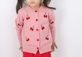 Little Girls Cherry Pattern Cardigan