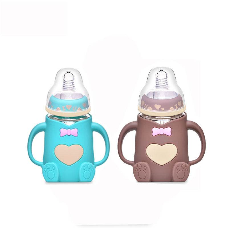 100% Silicone Baby Bottle Sleeves for Philips Avent Natural Glass Baby  Bottles, Premium Food Grade Silicone Bottle Cover, Cute Bear Design, 8oz,  Pack