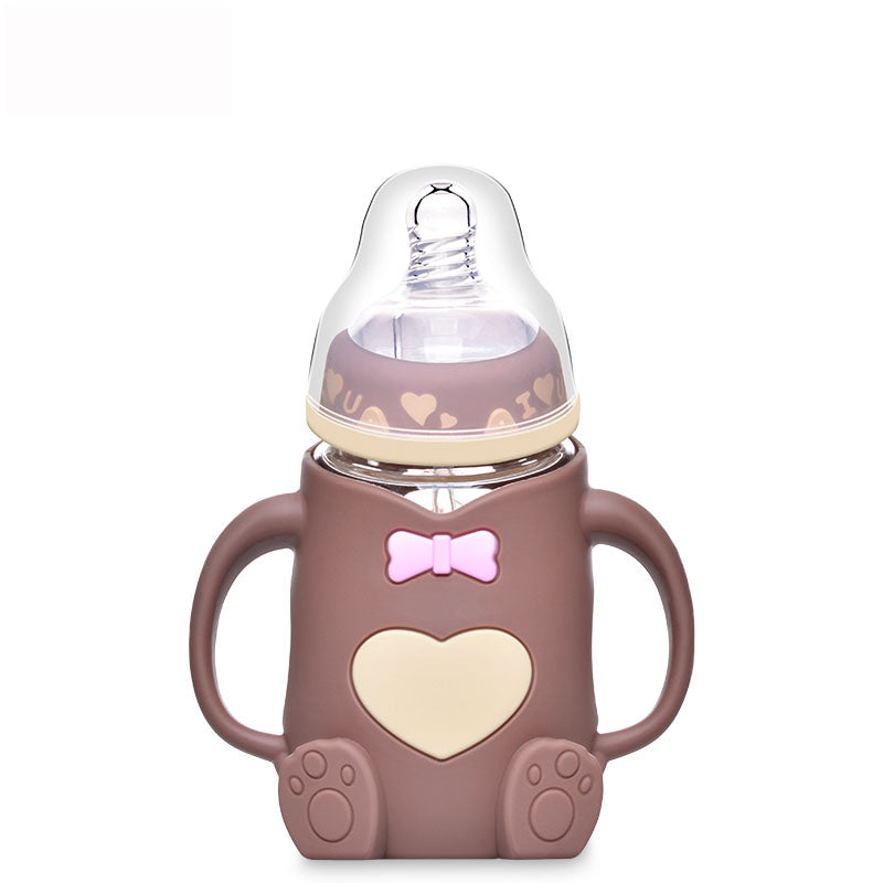 Non-toxic, Anti-Bacterial Baby Feeding Glass Milk Bottle- 2Pack