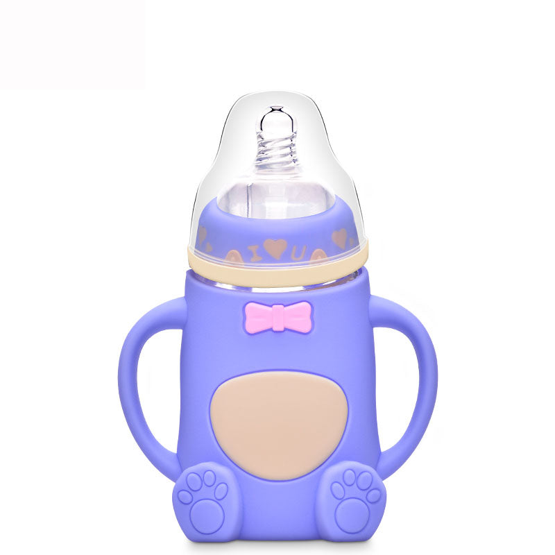 Non-toxic, Anti-Bacterial Baby Feeding Glass Milk Bottle- 2Pack