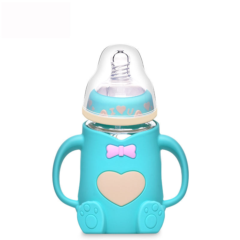 Non-toxic, Anti-Bacterial Baby Feeding Glass Milk Bottle- 2Pack