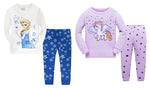 100% Cottons Kids Pajama Set 2 Pack - Blue & Purple