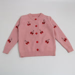 Little Girls Cherry Pattern Cardigan