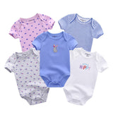 FirstYawn Eco-Friendly 5-pack baby bodysuits - Soft Pattern