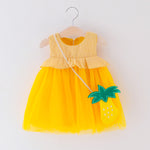 Baby Toddler Girl Limited Edition Soft Cotton Top with Lace Dress yellow