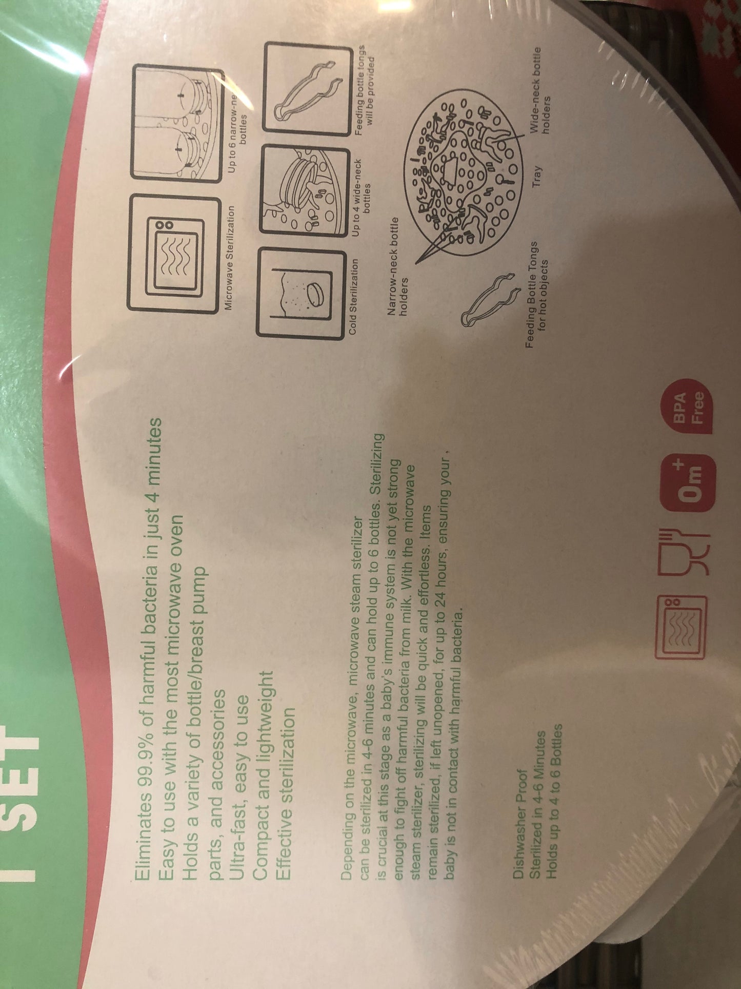 Microwave Steam Sterilizer for Bottles Eliminates Bacteria