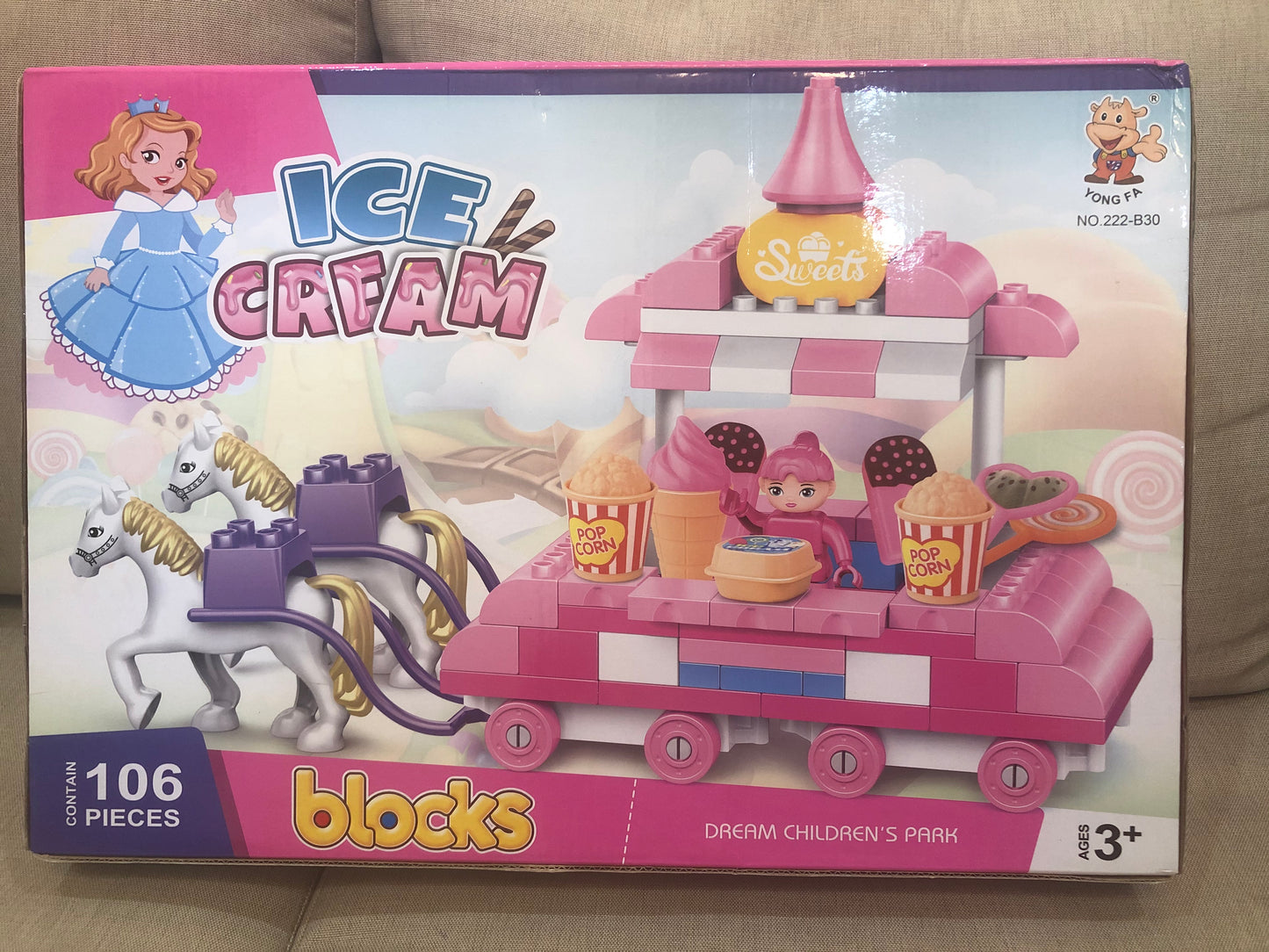 Ice Cream Truck Building Block Toy for 3+ Age - 106PC