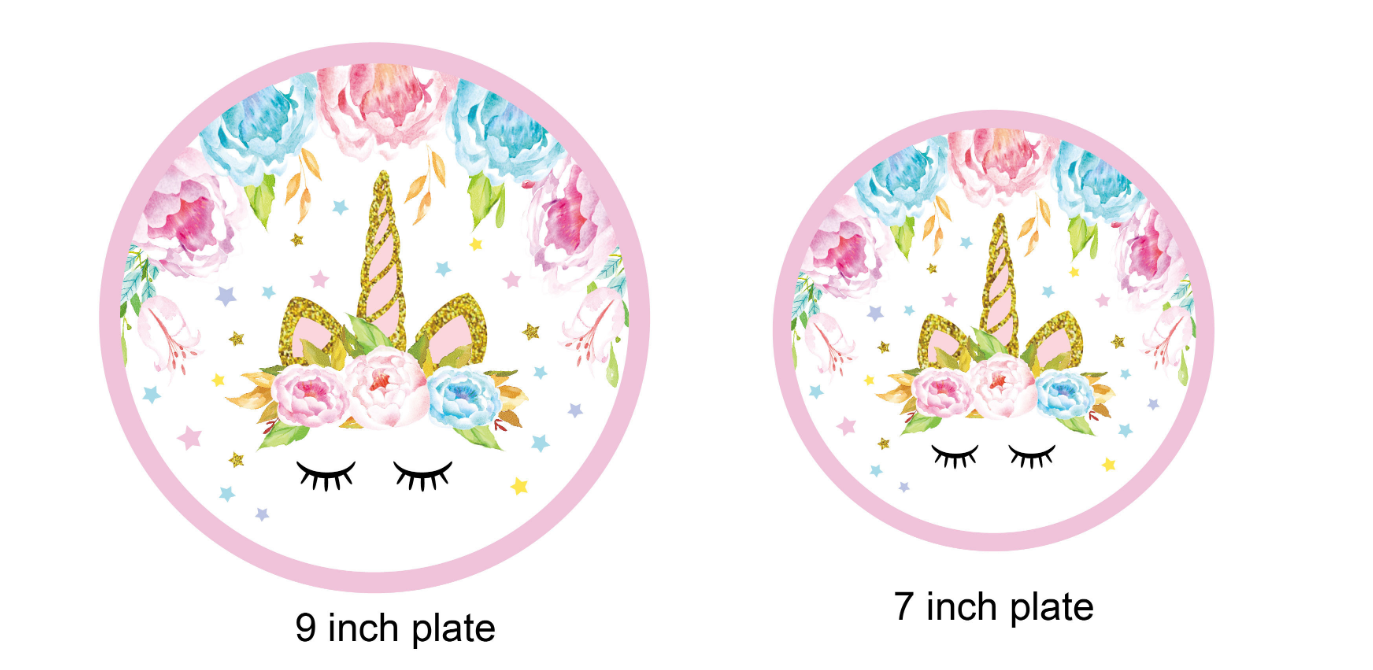 Unicorn Party Tableware Set Serves 32, 228 Piece