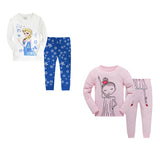 100% Cottons Kids Pajama Set 2 Pack - Pink & White